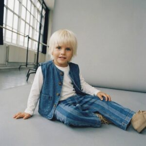 Çizgili Denim Pantalon